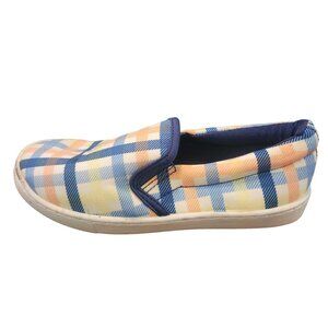 Fabkids Colorful Plaid Slip-On Sneakers Sz 1